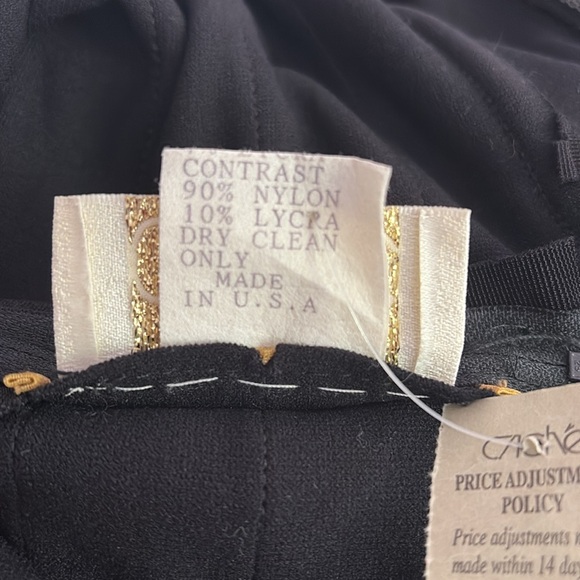 Tadashi Shoji Bodycon Gold And Black Scuba Knit Mini Dress, NWT - Picture 6 of 7